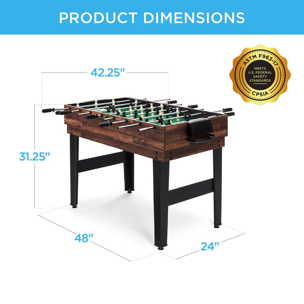 10 - in - 1 Combo Game Table Set w/ Pool, Foosball, Ping Pong, Chess - 2x4ft - Saiyora&Zubaid