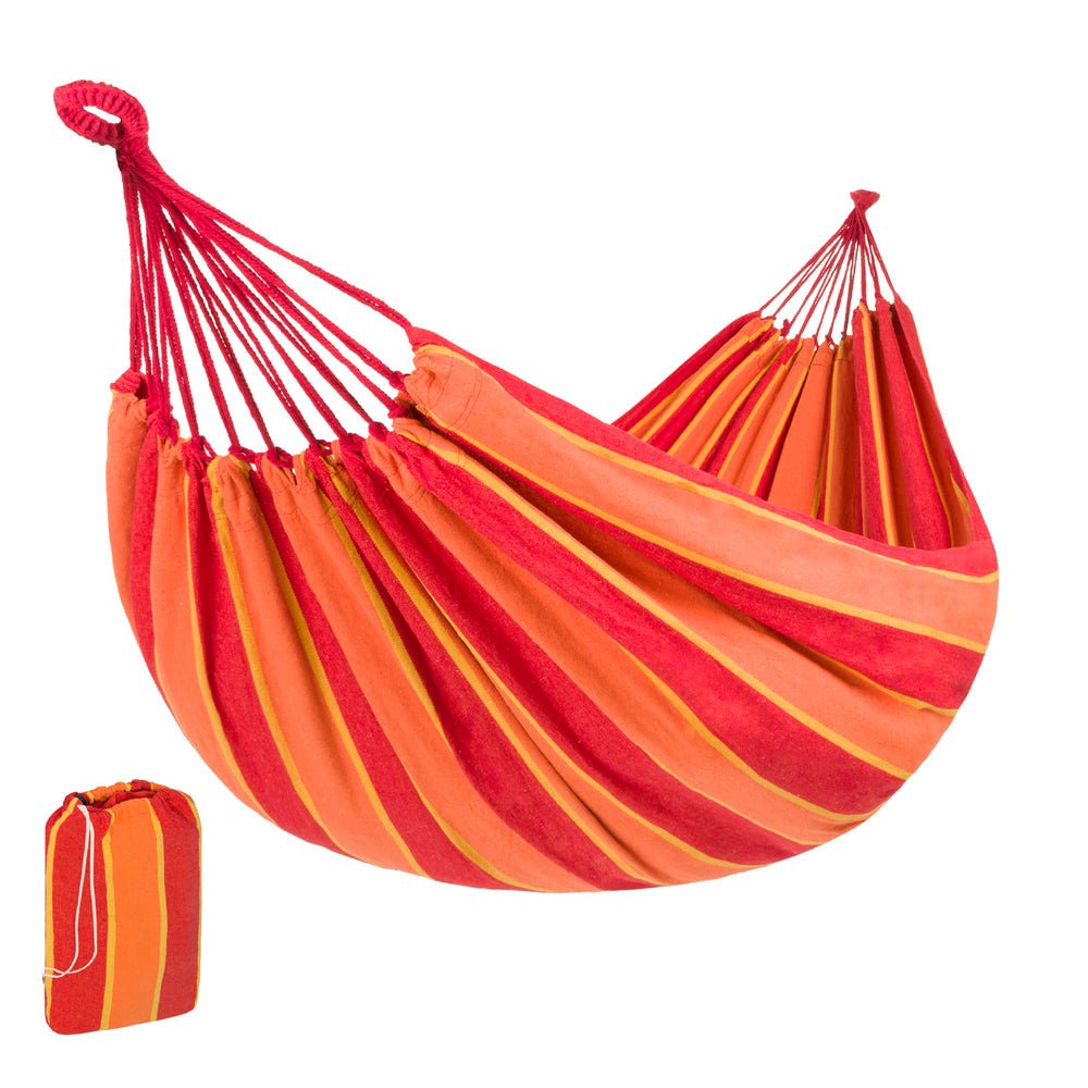 2 - Person Brazilian - Style Double Hammock w/ Portable Carrying Bag - Saiyora&Zubaid