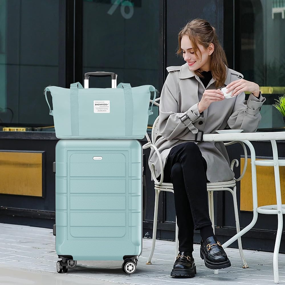 "5 - Piece Expandable Luggage Set, PC+ABS, TSA Lock, Wine Red" - Saiyora&Zubaid