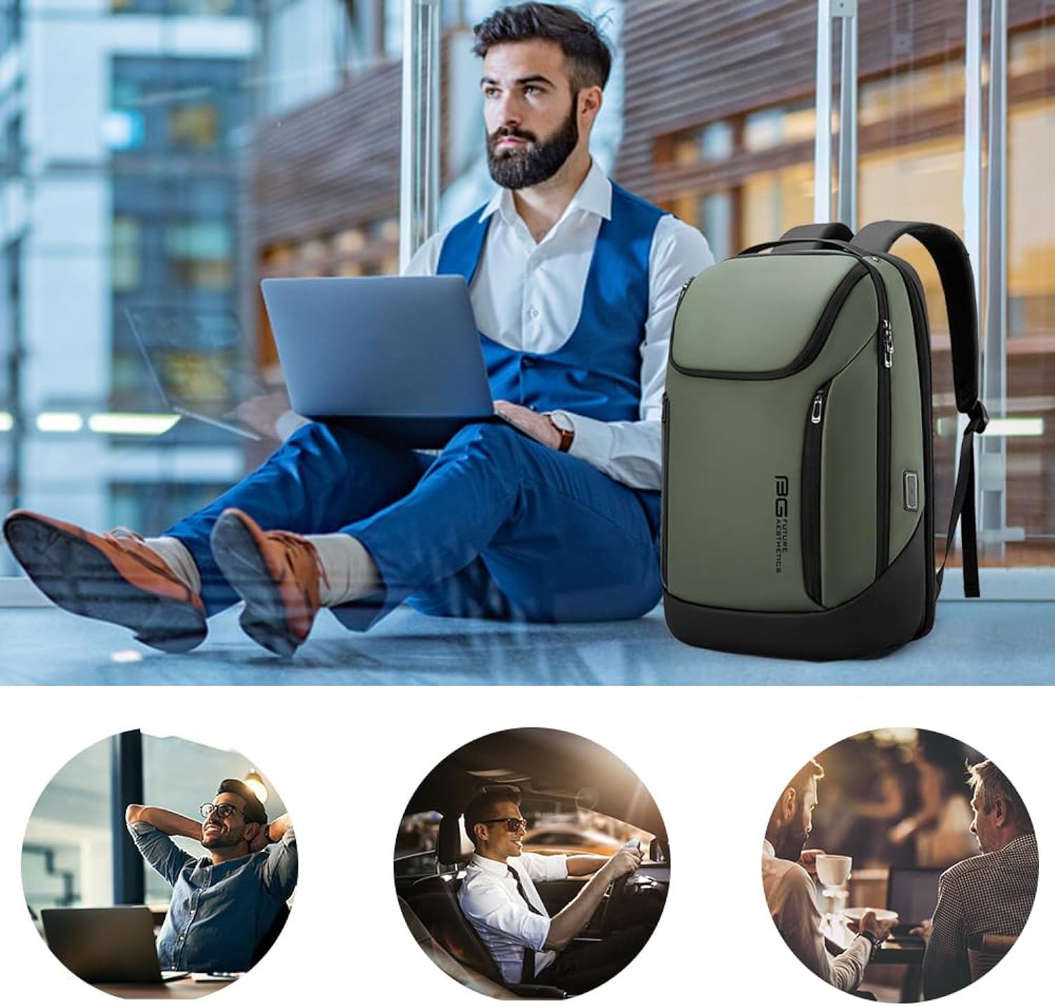 Business Smart Backpack Waterproof fit 15.6 Inch Laptop Backpack with USB Charging Port,Travel Durable Backpack - Saiyora&Zubaid