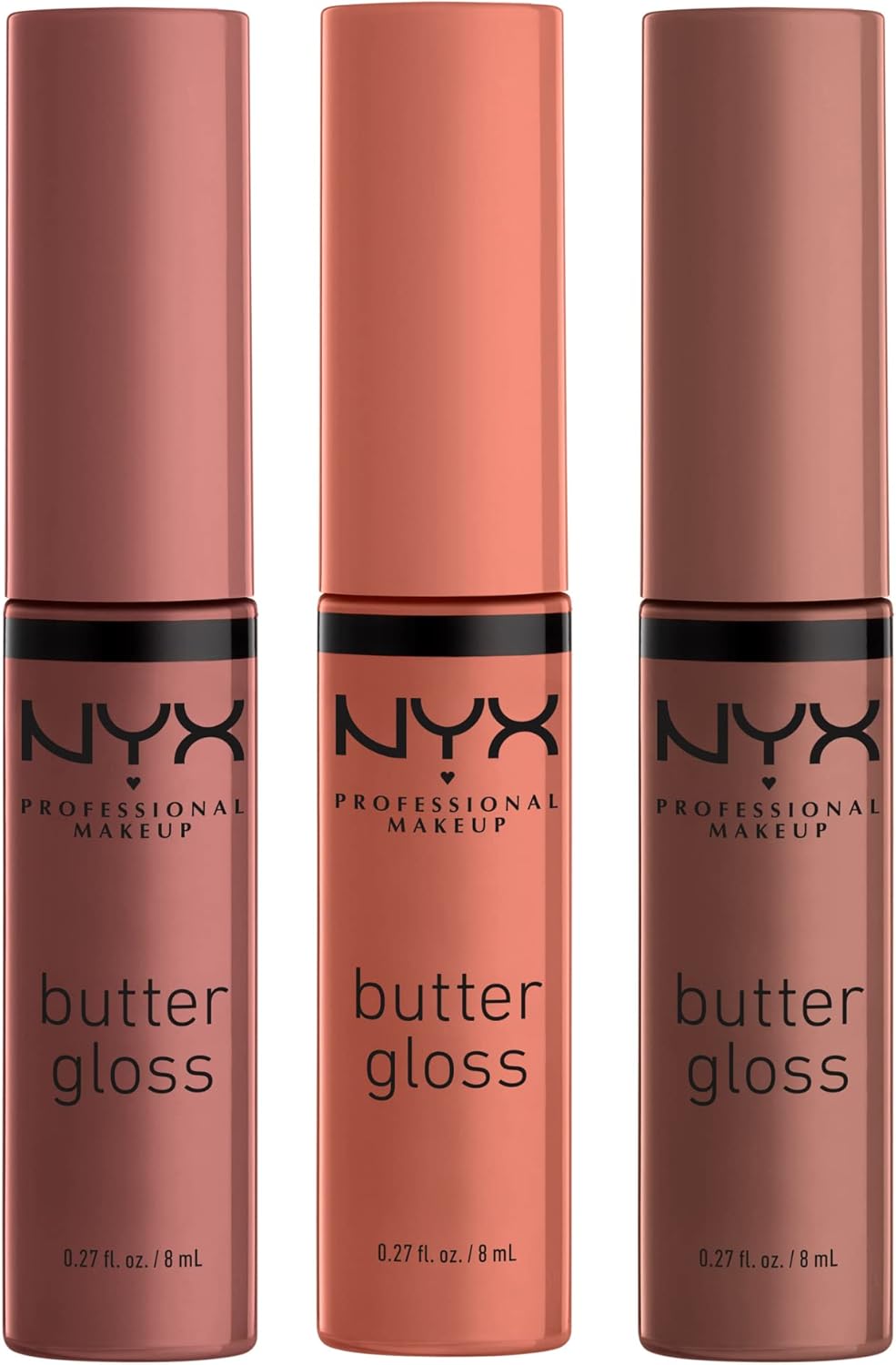 Butter Gloss, Non - Sticky Lip Gloss - Sugar Glass (Clear), Pack Of 3 - Saiyora&Zubaid