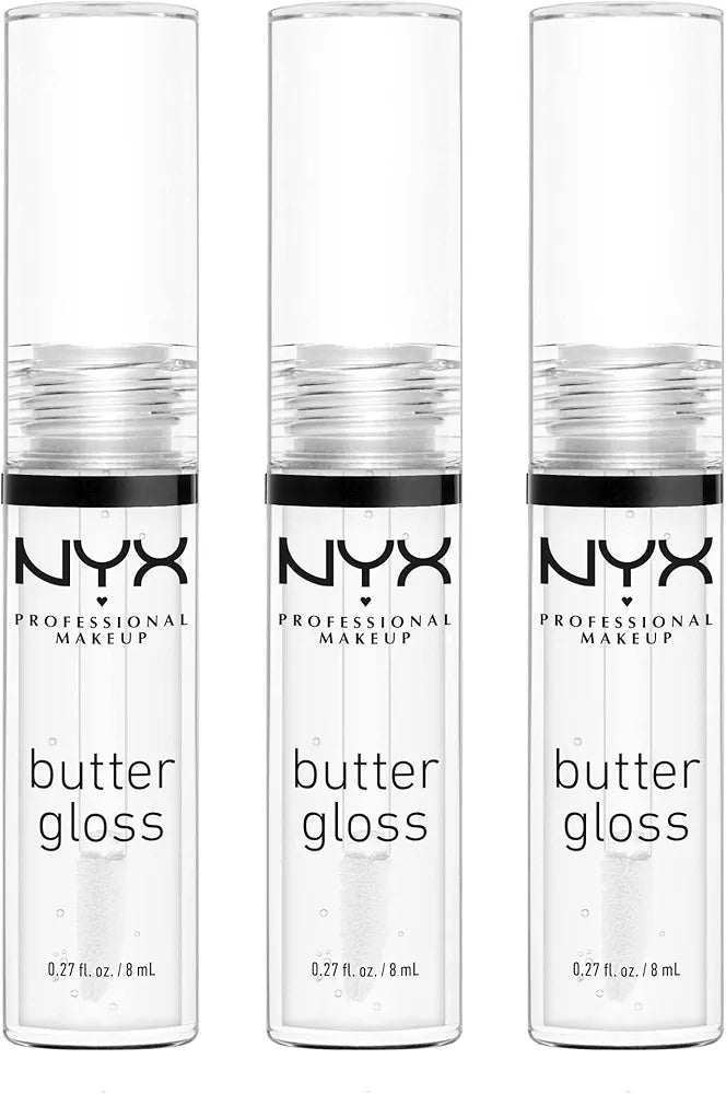 Butter Gloss, Non - Sticky Lip Gloss - Sugar Glass (Clear), Pack Of 3 - Saiyora&Zubaid