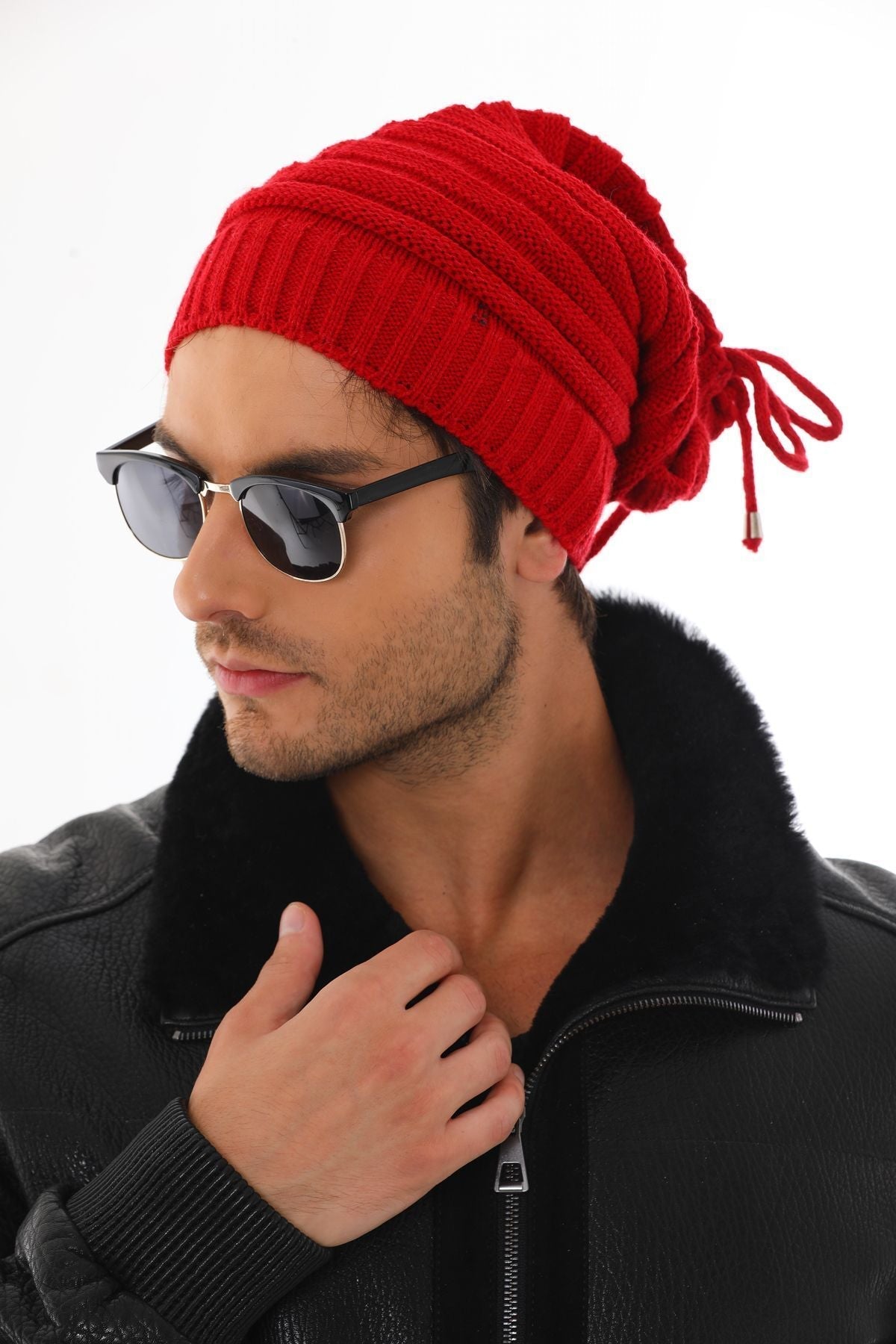 Men's Anthracite Stringed Beret - Saiyora&Zubaid