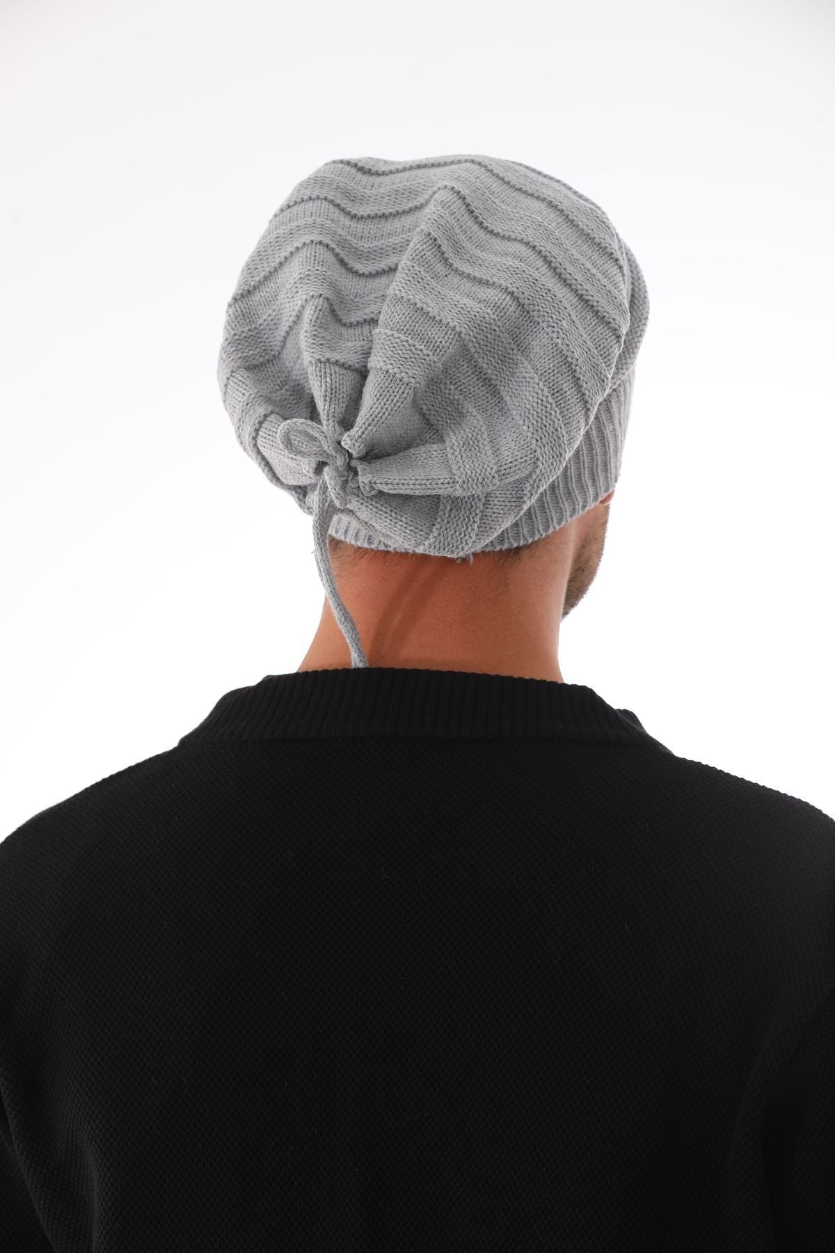 Men's Anthracite Stringed Beret - Saiyora&Zubaid