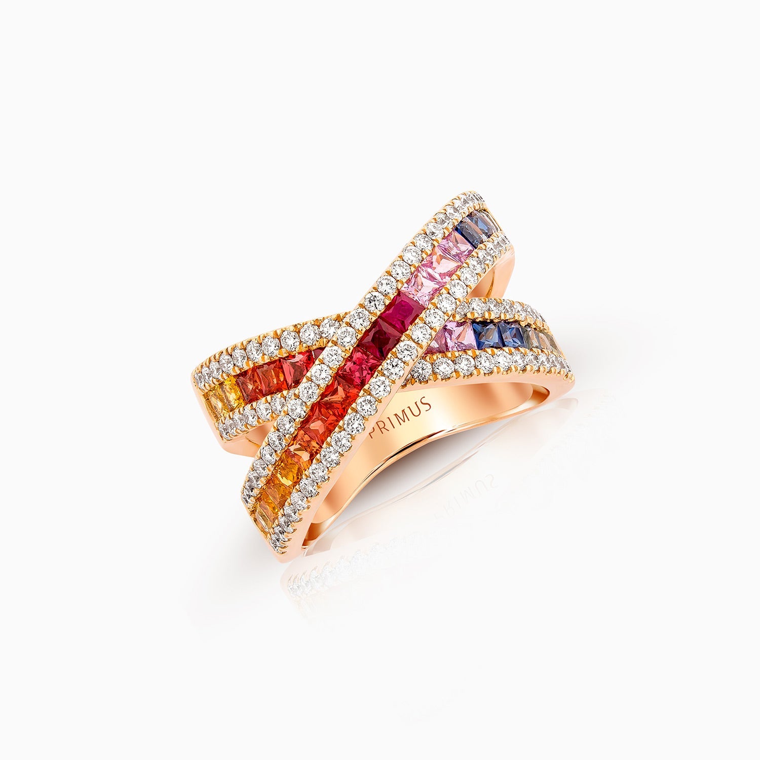 Primus rainbow collection diamond ring - Saiyora&Zubaid