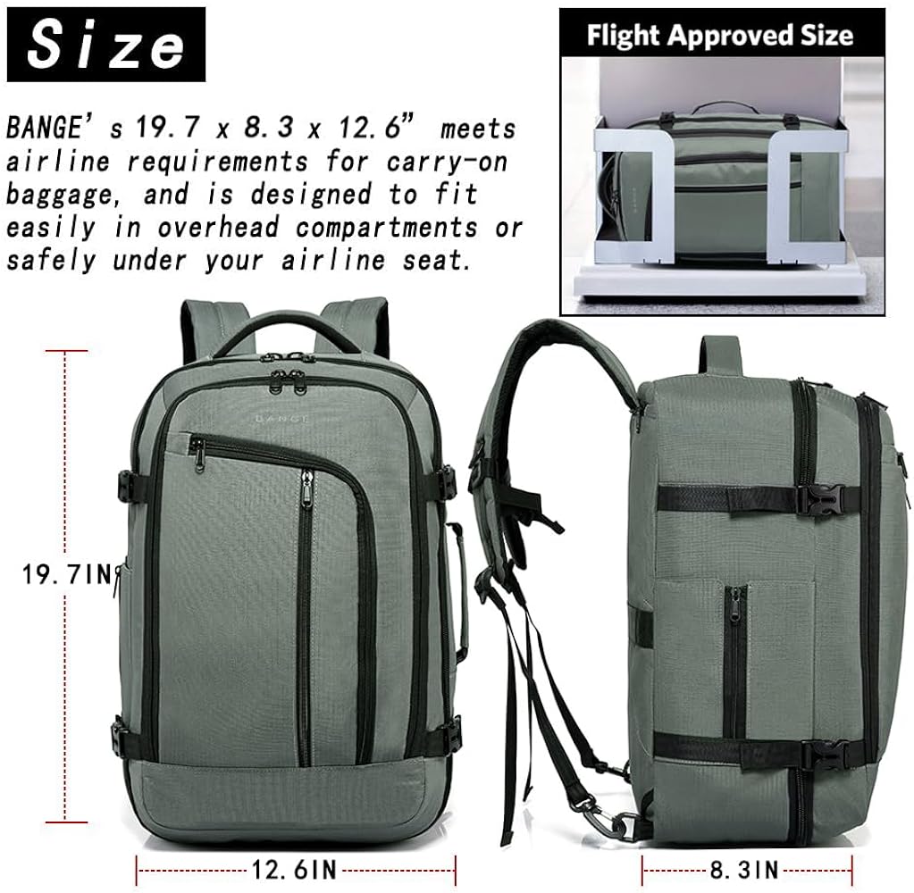 Travel Overnight Backpack,40 - Liter FAA Flight Approved Weekender Bag Carry on Backpack - Saiyora&Zubaid