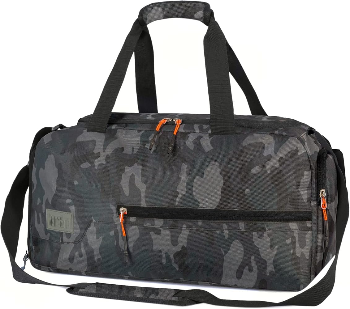 Water Resistant Sports Gym Travel Weekender Duffel Bag with Shoe Compartment - Saiyora&Zubaid